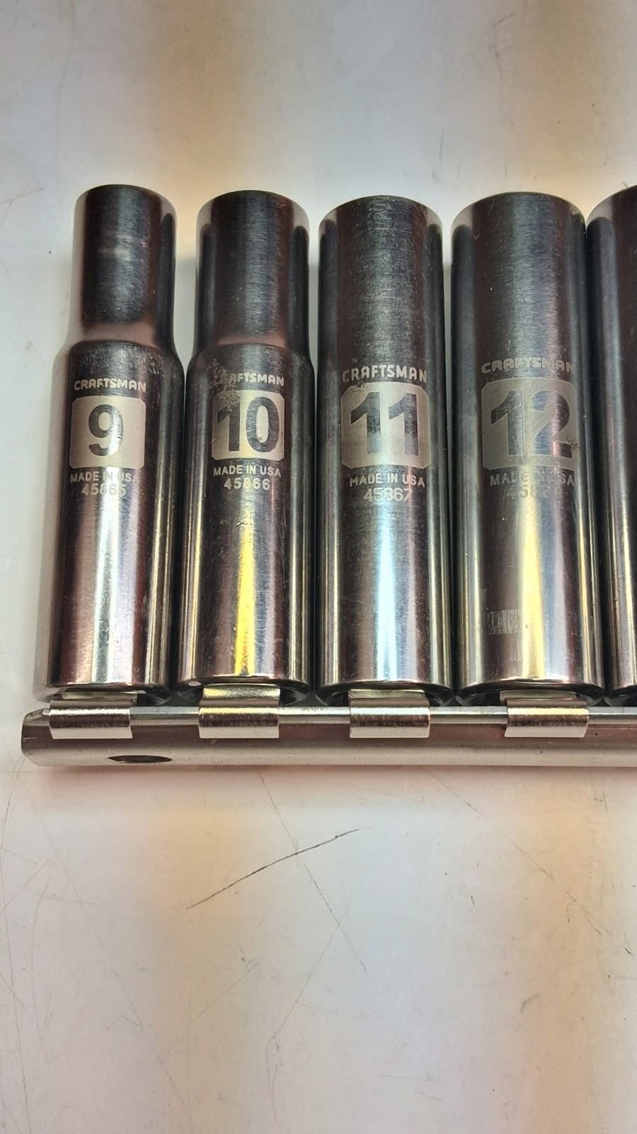 CRAFTSMAN EASY READ *USA* 16-PIECE 3/8″ DRIVE 6 POINT METRIC/SAE DEEP SOCKET SET