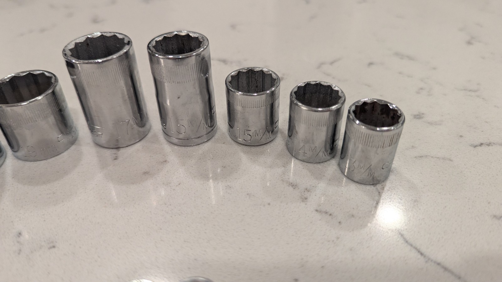 15 x Craftsman USA Ratchet Sockets G VV V Series 4-22mm Metric 44239 44238 43505