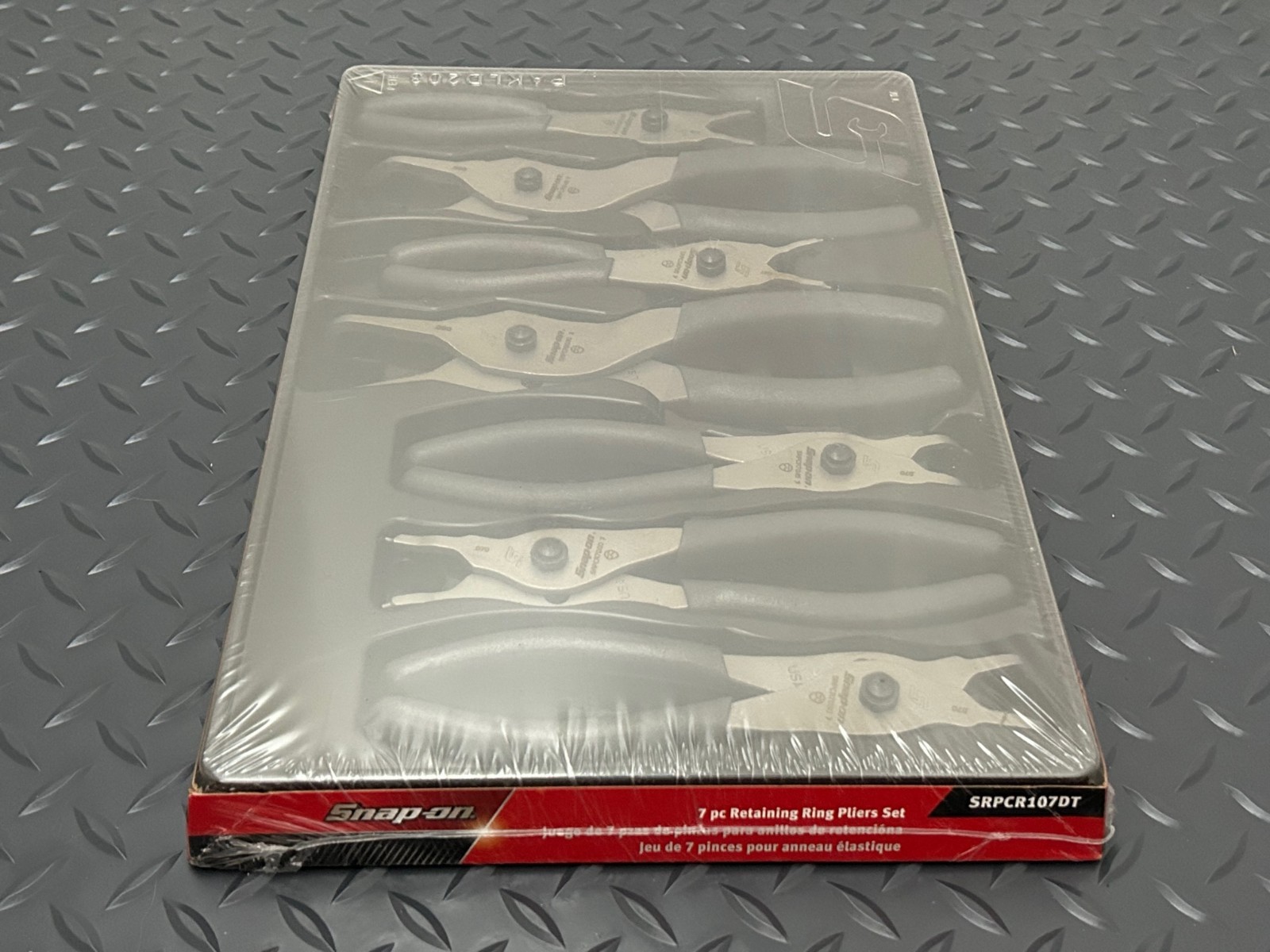 Snap-on Dark Titanium 7pc Quick Release Snap Ring Pliers Set SRPCR107DT USA NEW