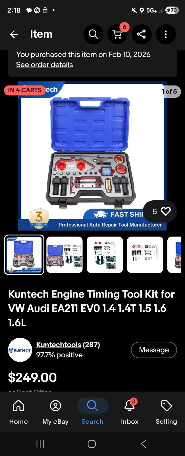 Timing Tools For VW and AUDI See Picture For Info Im Selling Both For 400