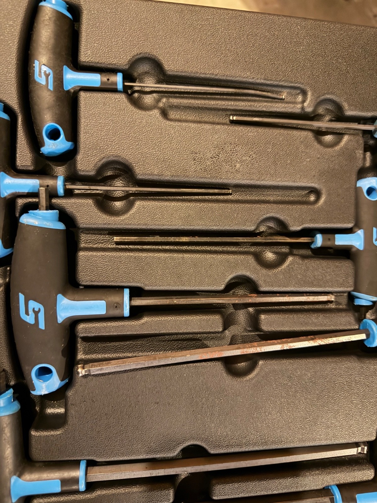 Snap On AWSGM800A Blue 8 piece Metric T / L Shaped Combination Hex Wrench Set