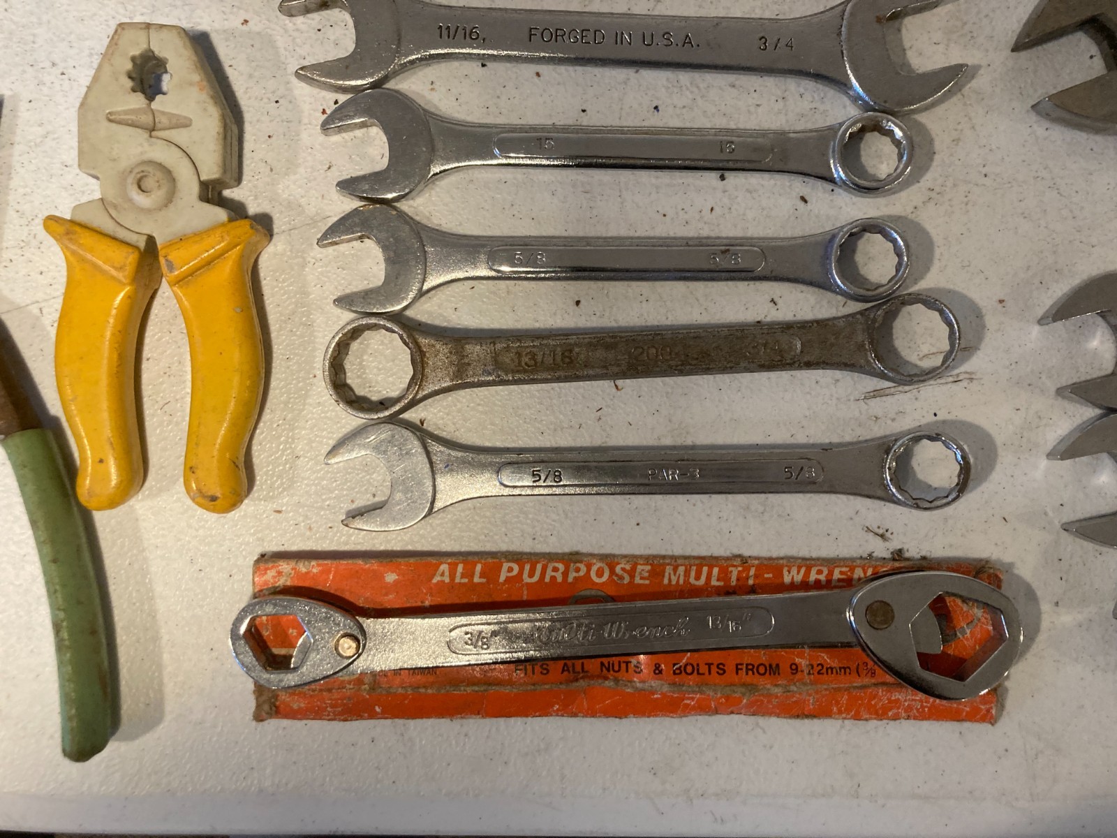 Vintage Tool Lot w/ Master Mechanic Metal Toolbox Wrenches Files