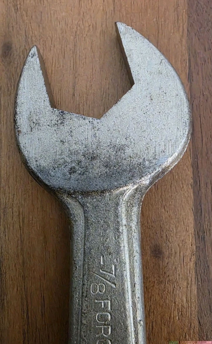 Vintage Barcalo Buffalo Raised Panel Open End Wrench 7/8 x 25/32 USA Tool