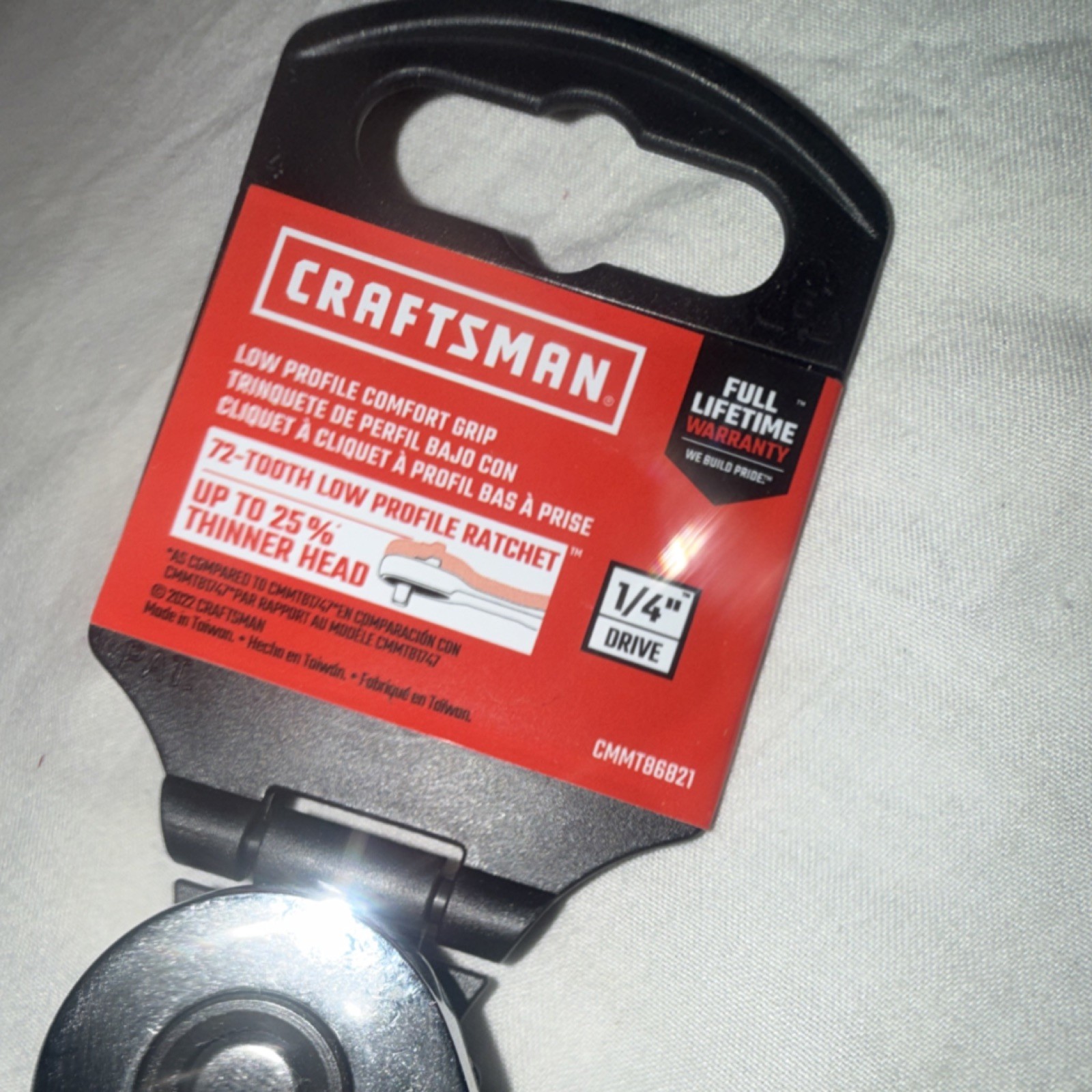 Craftsman CMMT86721 1/4″ 72-Tooth Low Profile Ratchet