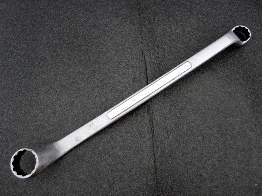 Vintage J.H. Williams 15/16″ x 1-1/16″ Offset Box End Wrench 8034A Made in USA
