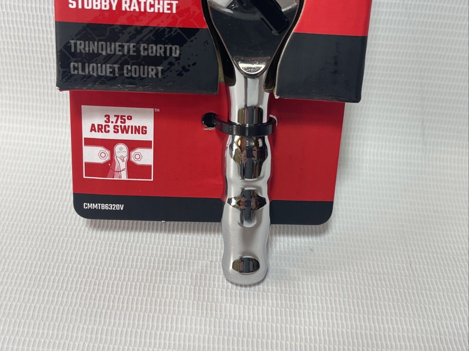 CRAFTSMAN V-SERIES Ratchet, 3/8 Inch Drive, 96-Tooth, Stubby (CMMT86320V) New