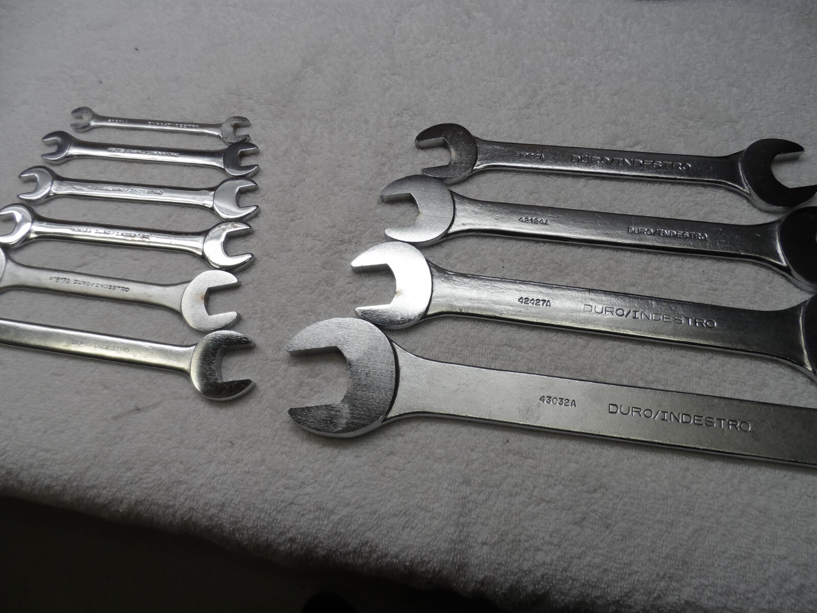 Duro Indestro Metric MM Open End Wrench Set made in USA up to 32mm (10 pcs)