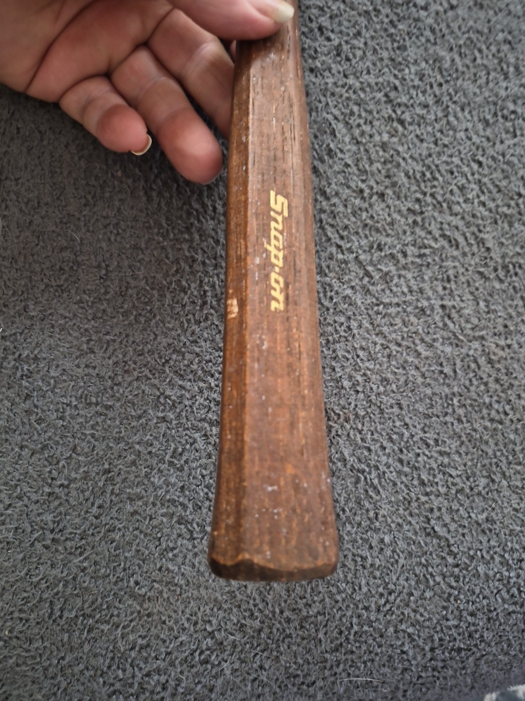 Snap On BF610B Wood Handle Serrated Face Auto Body Shrinking Hammer VERY NICE