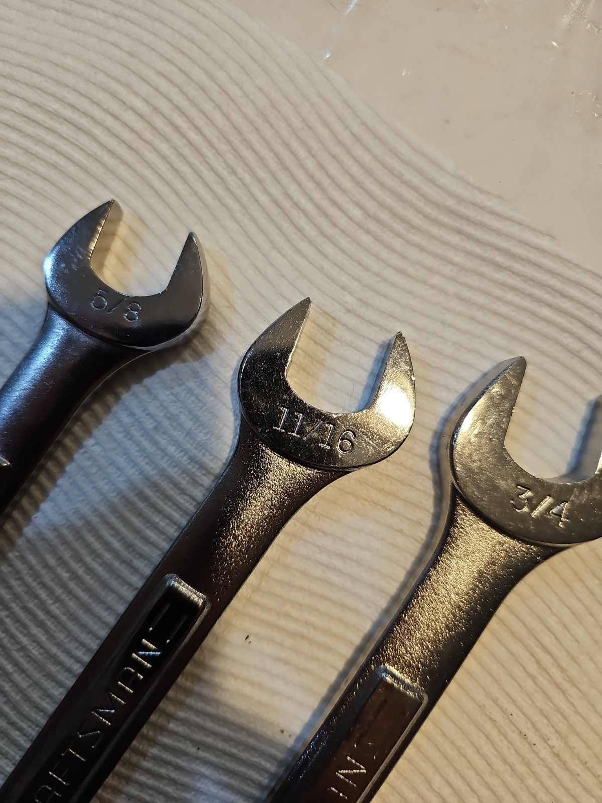 Vintage Craftsman USA VA SAE 6-Pt Wrench Lot 11/32″ 5/8″ 11/16″ 3/4″ Rare 4-Pc