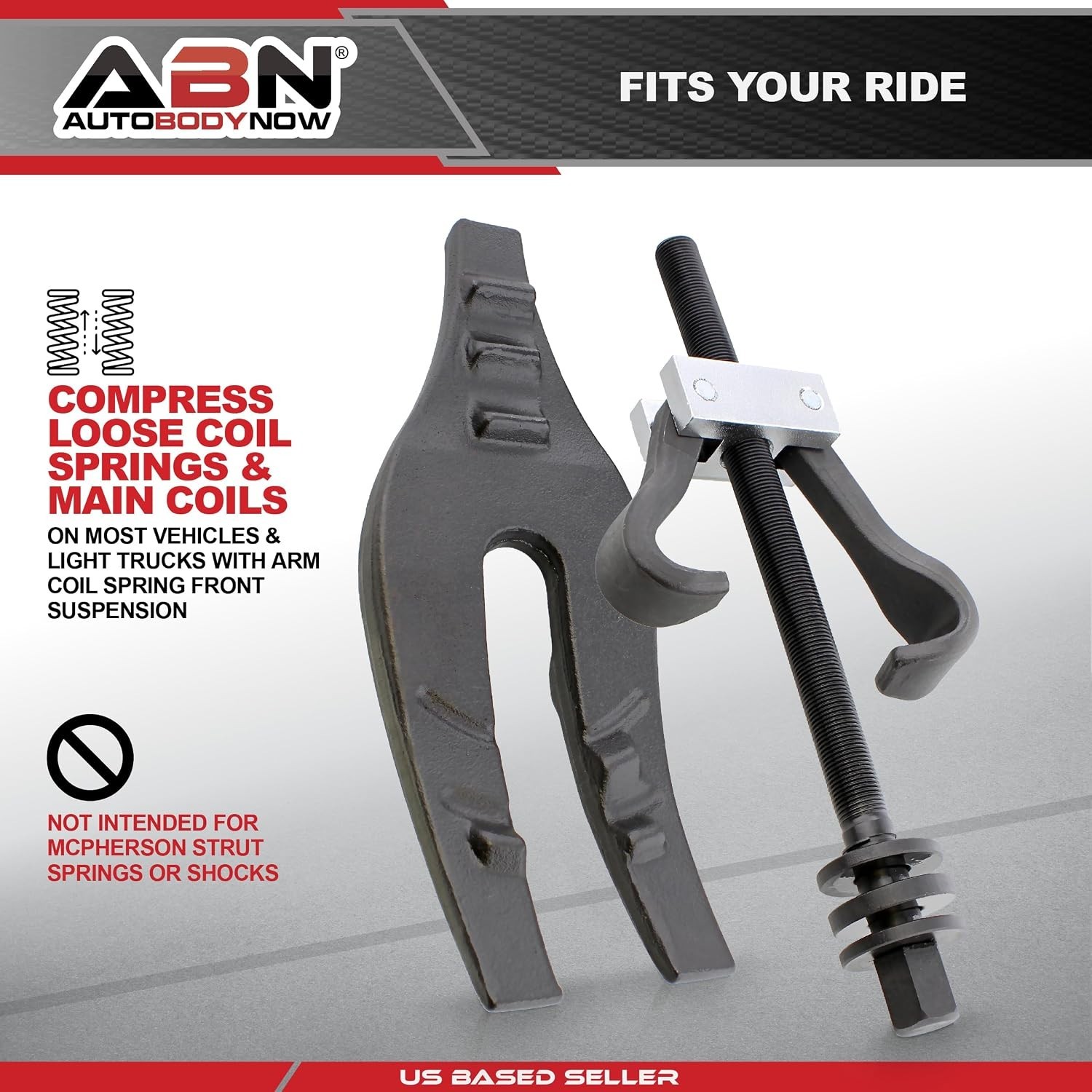 Black-Oxide Coil Spring Compression Tool for Vehicle Maintenance – Includes Case