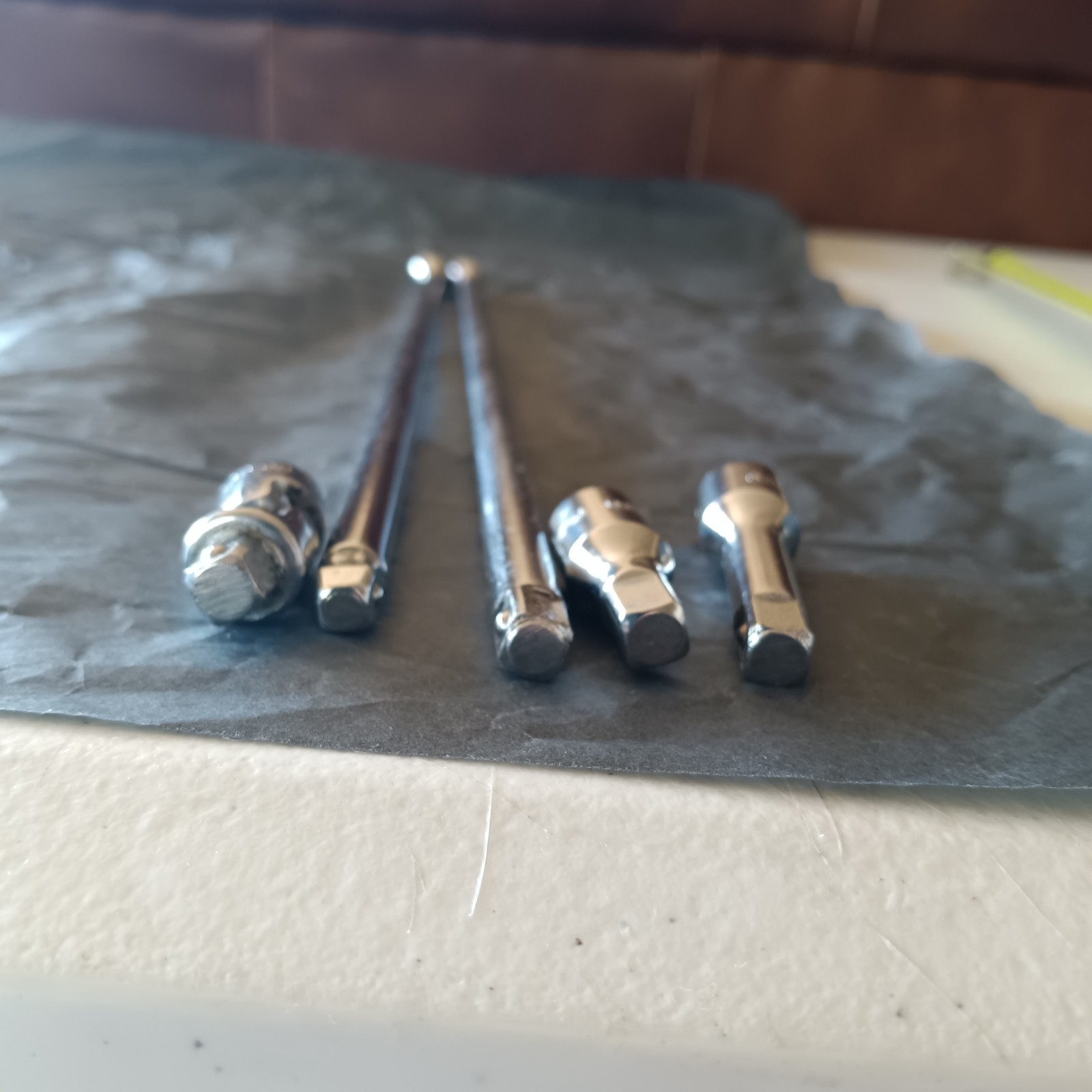 5 Snap-on 1/4″ Extensions TMX (W140, 140, 2, I) TMU8 14″ wobble + 14″ + swivel +