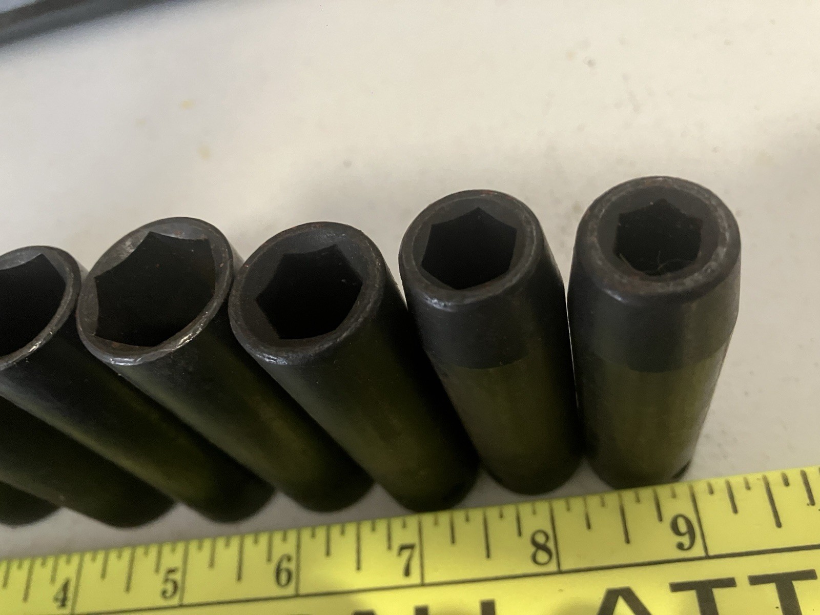 Lot of 19 Deep & Med Well 1/2” Drive Impact Sockets – SAE – Read Desc.