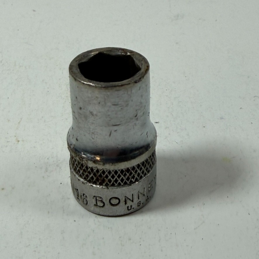 BONNEY Tools 1/2″ Drive 6pt Socket, Size 1/2”, Model AH16, Made in USA