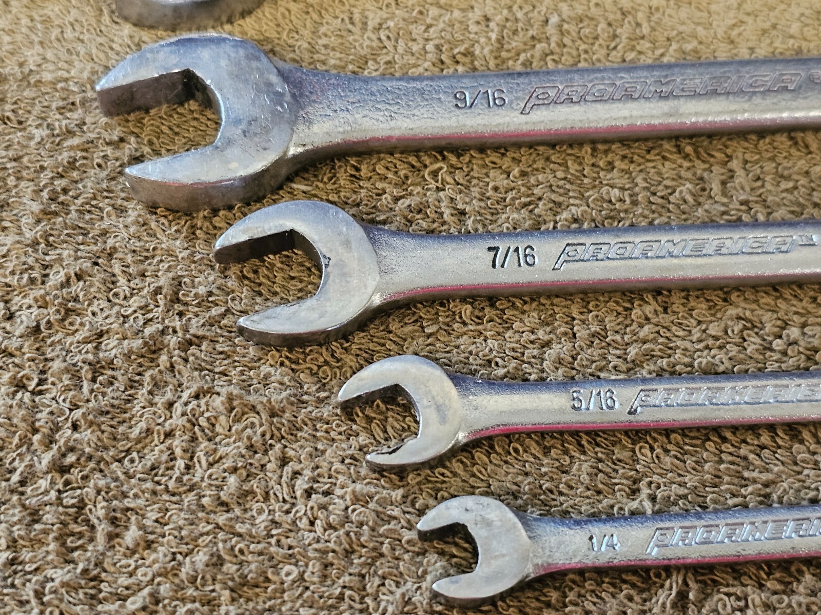 7 Pro America Combination Wrench Set Sae 13/16 9/16 7/16 5/16 1/4 1/2 7/16″ USA