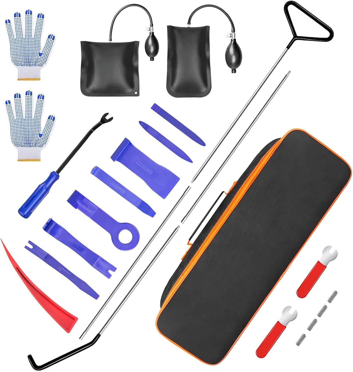 Emergency Car Unnlock Tool Kit, Vehicle Repair Lock Out Set, Long Reach Puller