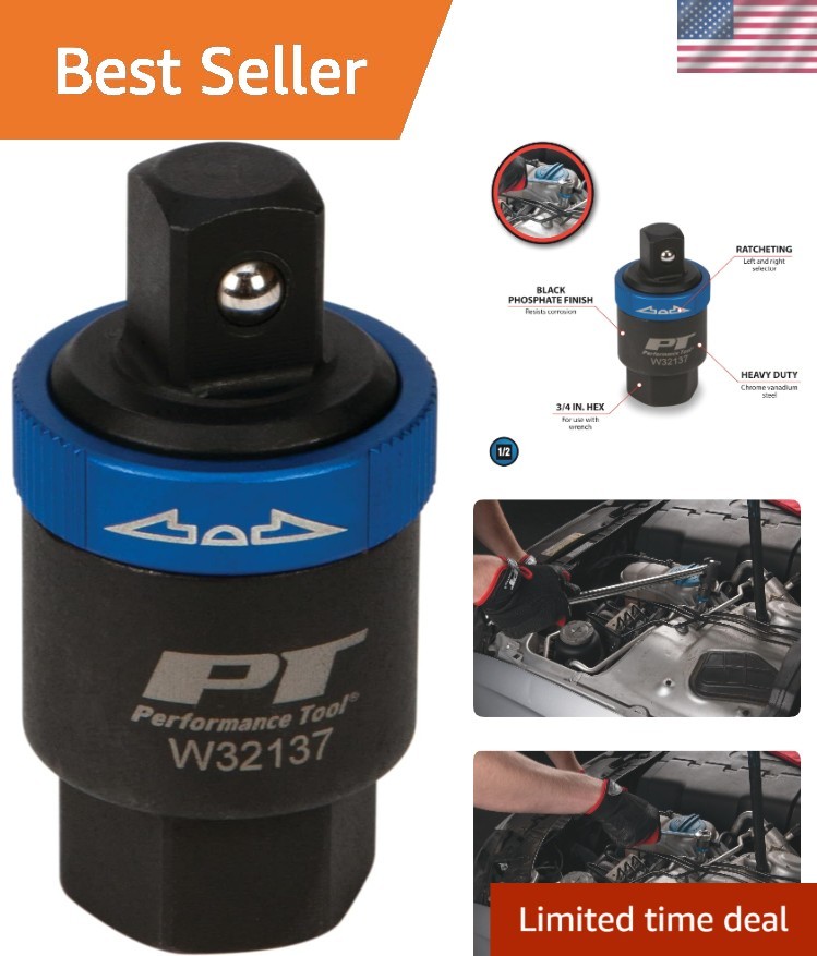 Durable Ratcheting Adapter – Converts Bar into Powerful Ratchet for Mechanics