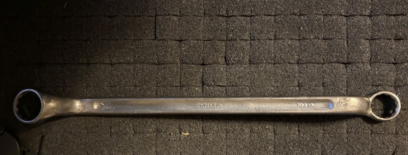 Bonney Double End Offset Box Wrench 2805L 12 Pt 1/2 & 9/16 RARE ZENEL STEEL 1938