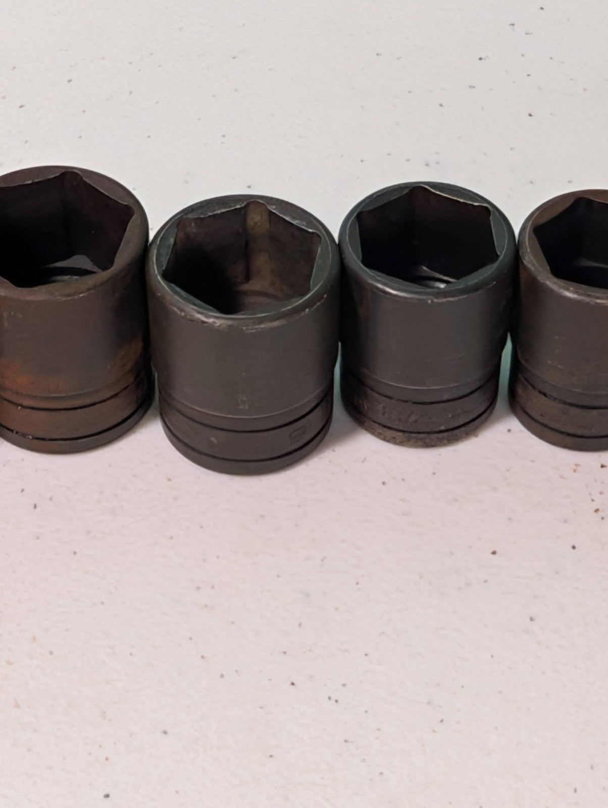 Snap-On Shallow Sockets Lot of 9 Standard 1/2″ Drive 1 1/4″, 1 1/8, 1″, 15/16,