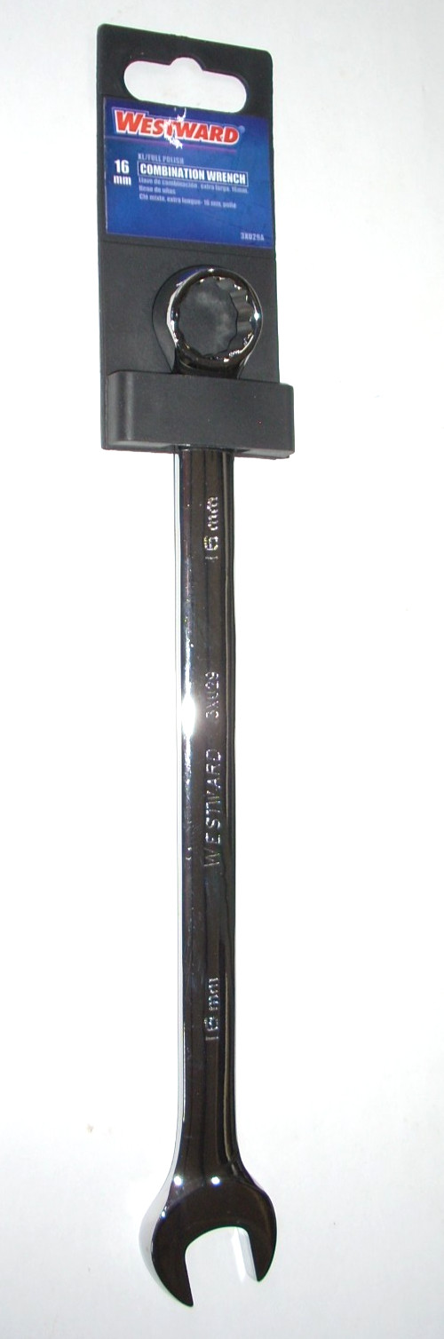Westward 16mm Combination Wrench 9 1/2″ L Chrome Vandium Coated Alloy Steel