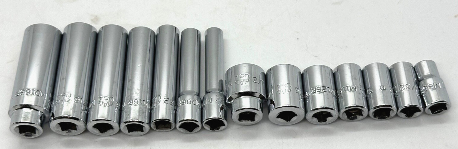 🇺🇸 MAC Tools 1/4″ Ratchet Socket Set General Service Extension Swivel Lot Box