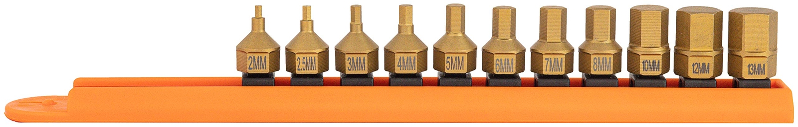 Mayhew 16005 Titanium-Coated Low-Profile Dual Drive Set, Metric Hex, 11-Piece