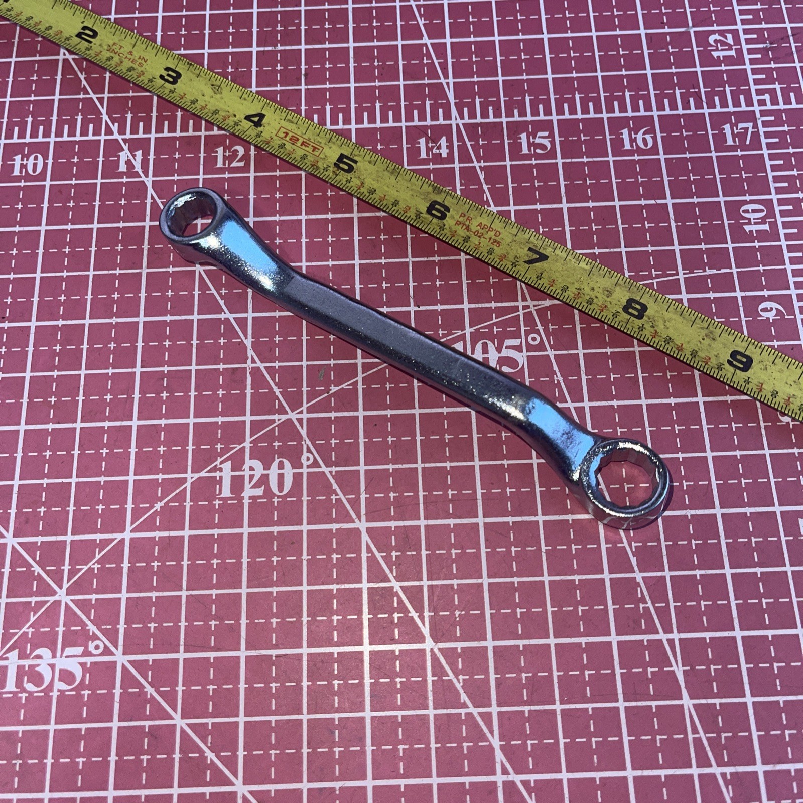NOS PROAMERICA USA 2312 3/8 X 7/16 In SAE Stubby Offset 12 Point Box End Wrench