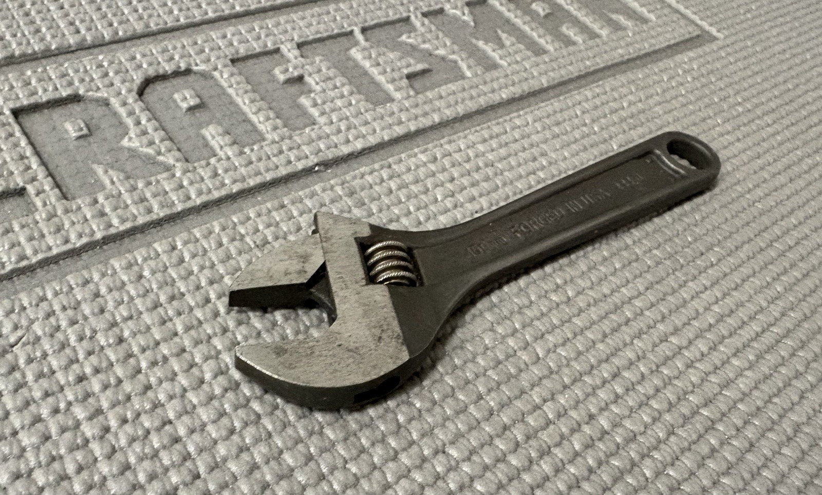 Vintage Sears Craftsman 6” Black Oxide Adjustable Wrench 6” USA WF Rare!