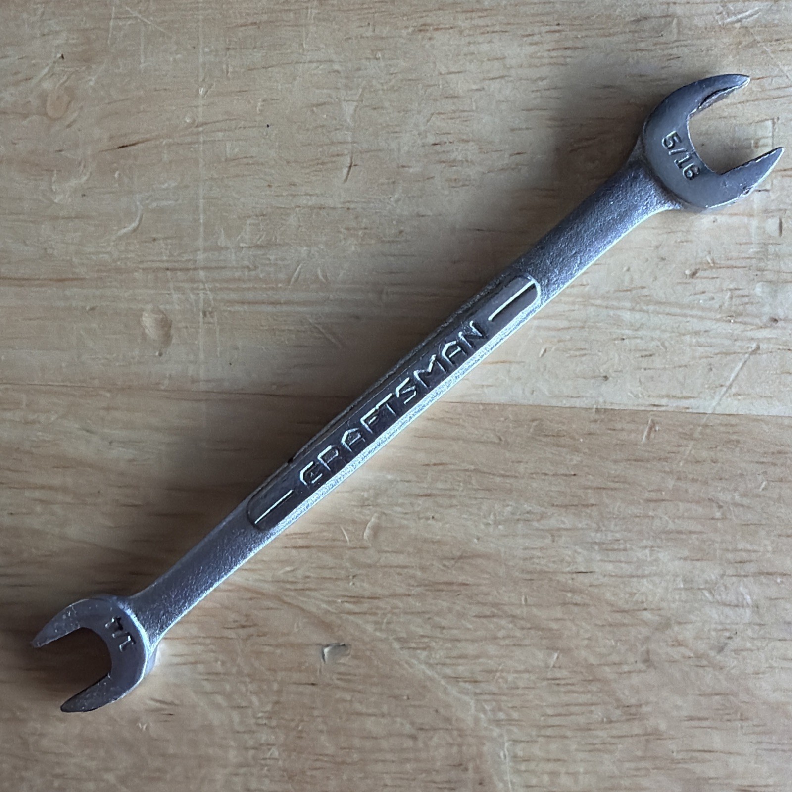 Craftsman 1/4″ x 5/16″ Double Open End Wrench Flying -V- V Series Vtg USA READ!
