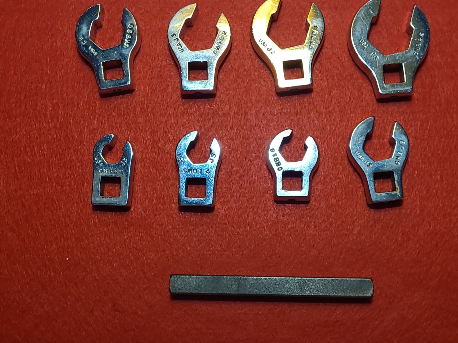 Mac 8pc 3/8 Drive SAE Crow Foot Flare Nut Wrenches Set 3/8-13/16 With Holder