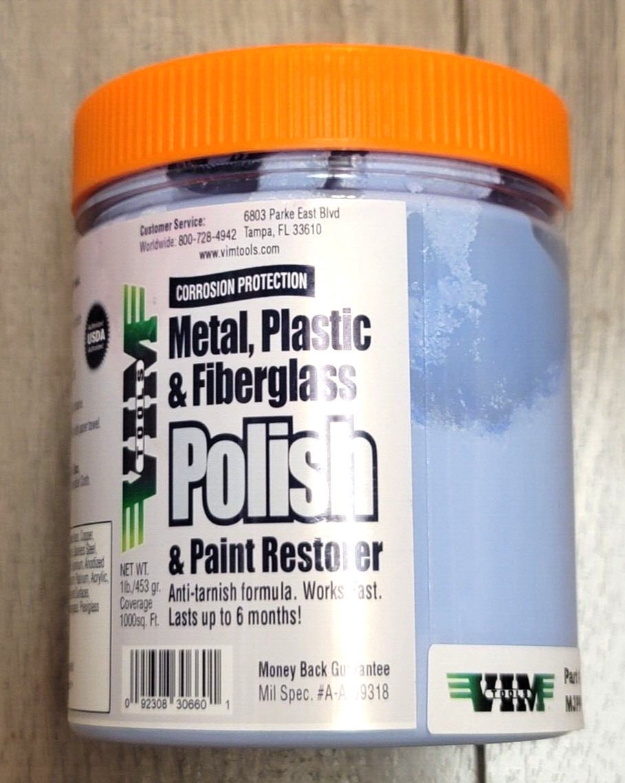 VIM Tools Magnetic Jar w/ Flitz Polish for Metal, Plastic & Fiberglass #MJPP