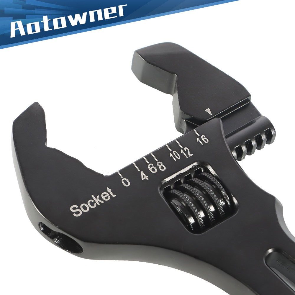 For Hose End Fitting 3AN-16AN Black Adjustable Wrench Aluminum Tool Spanner