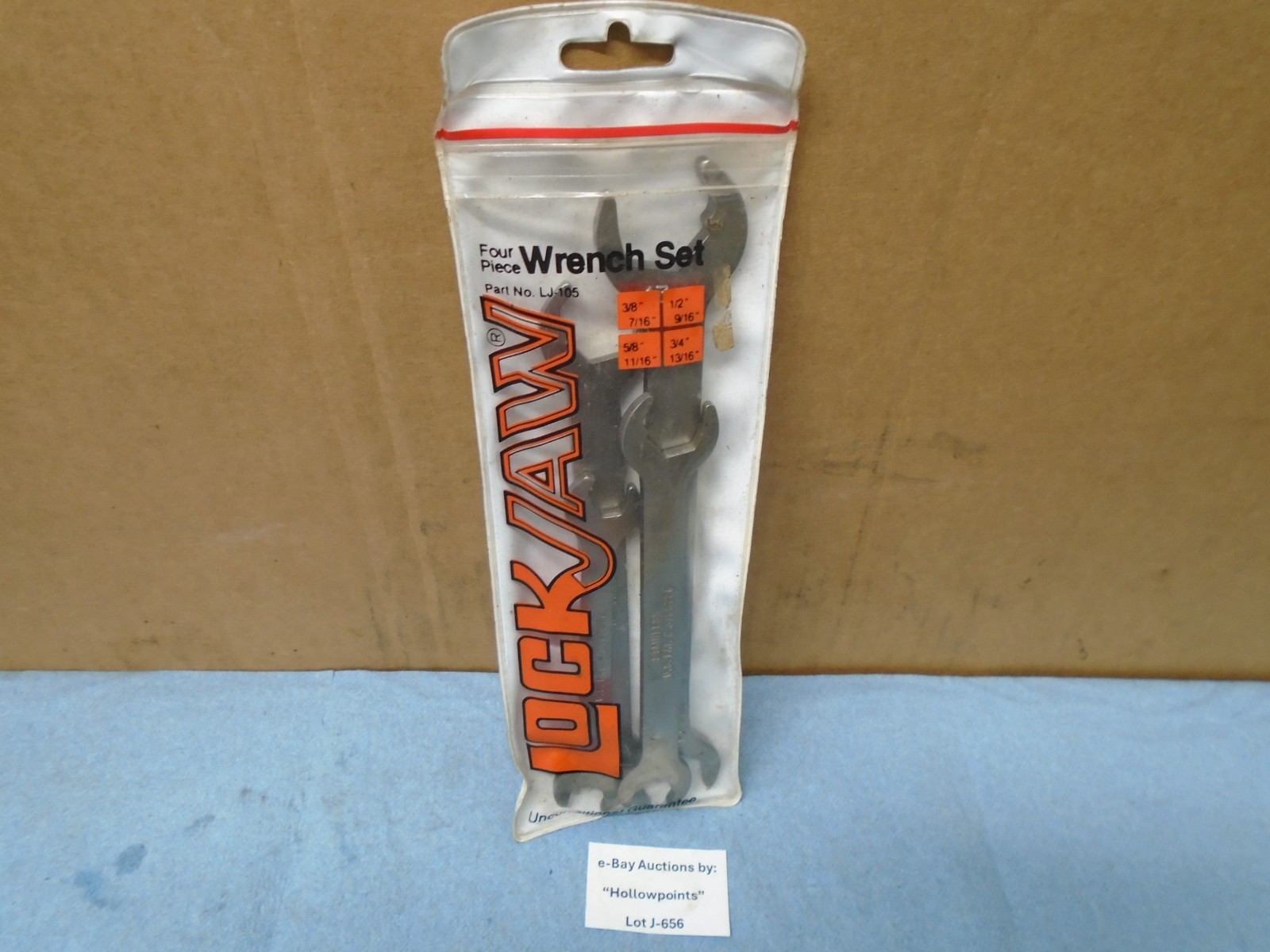 LockJaw LJ-105 Stainless Steel 4 Pc. Quick Acting Wrench Set 3/8 thru 13/16 J656