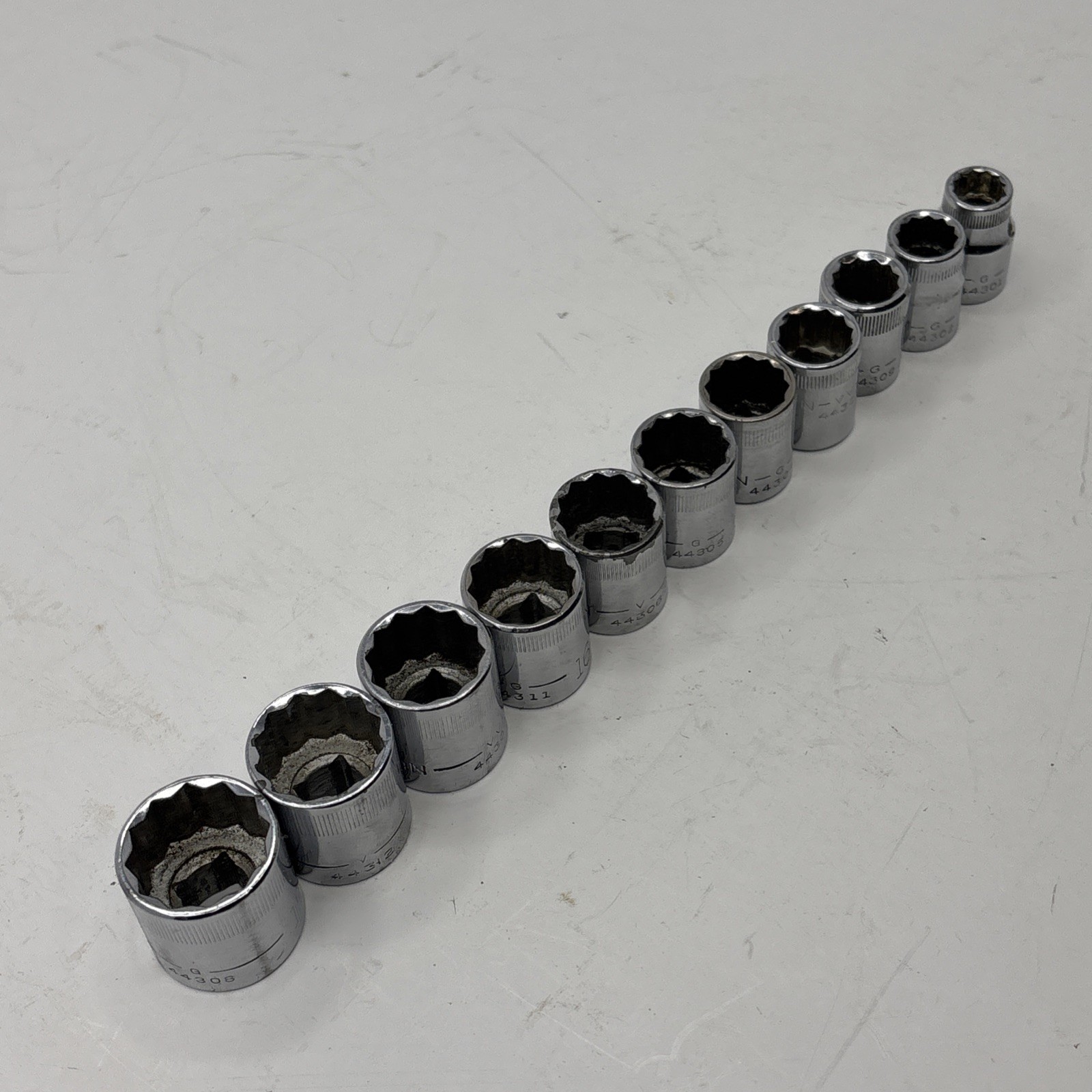 11 pc Craftsman Metric Socket Set 9mm-19mm 12 Pt 3/8” Drive Made in USA