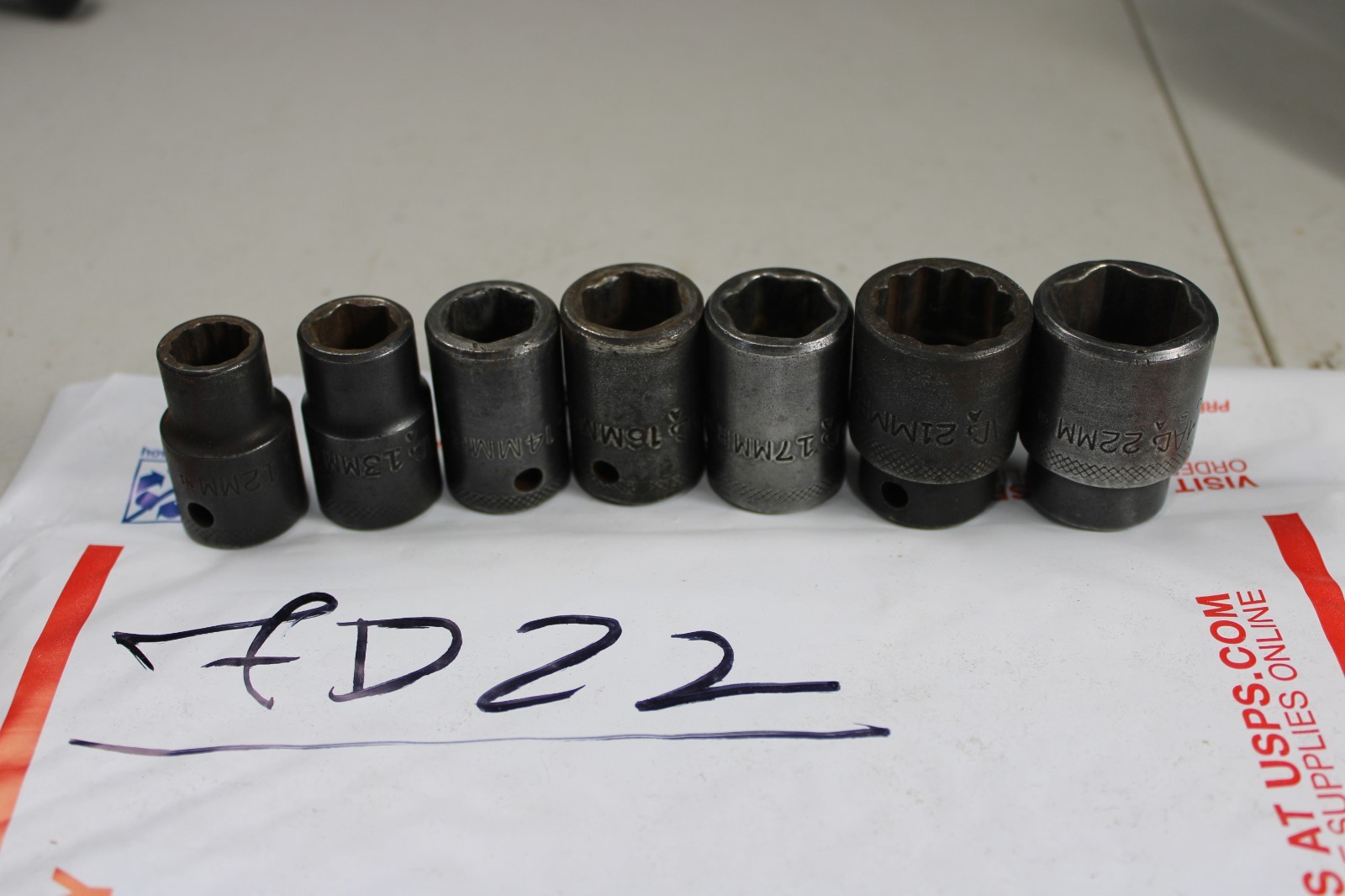 MAC Tools 7PC VP6 Metric 10mm-17mm 21mm 22mm Impact Socket Set 1/2” Drive 6PT 12