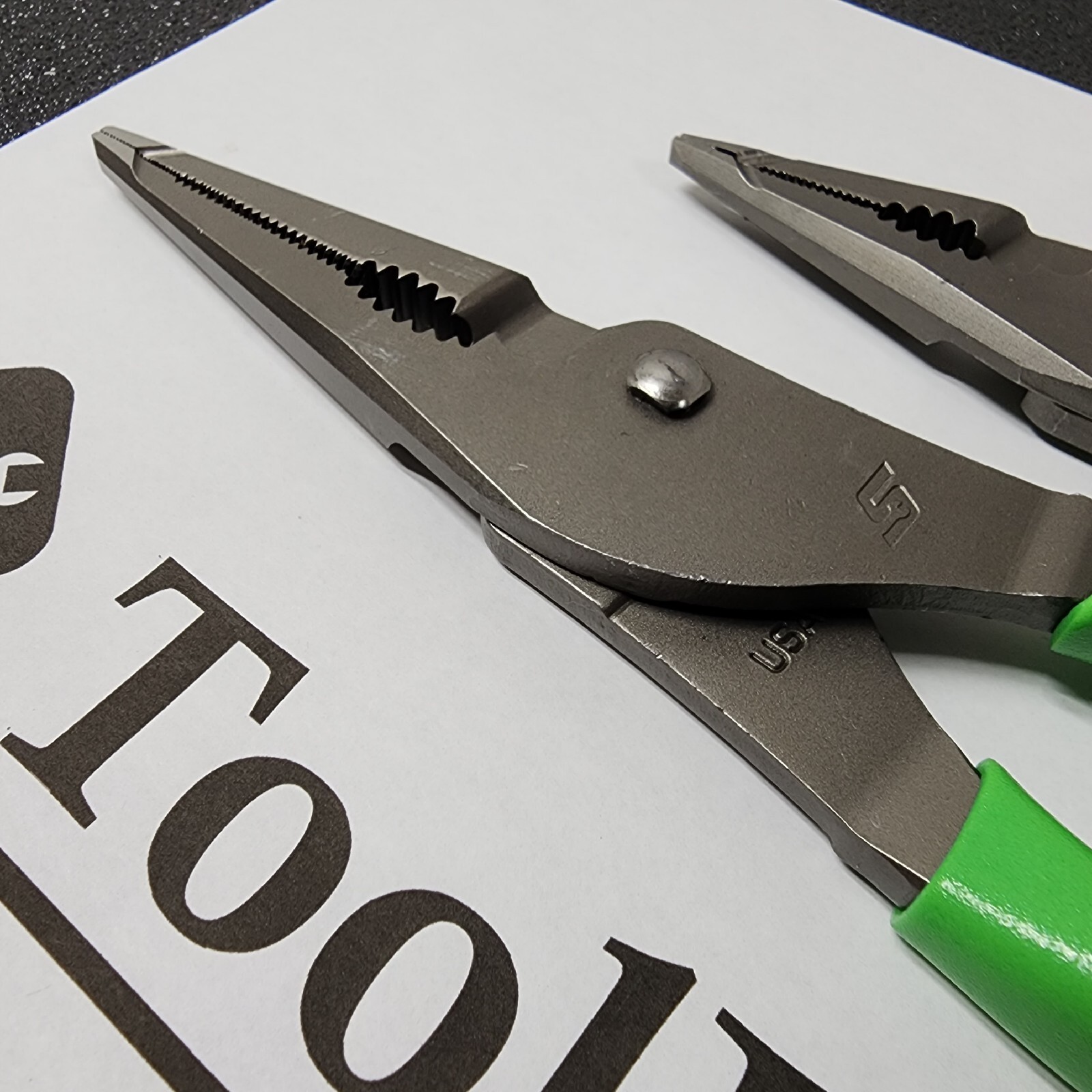 Snap-on Tools NEW 2pc GREEN 7″ & 9″ Long Nose Slip Joint Pliers LN46ACF LN47ACF