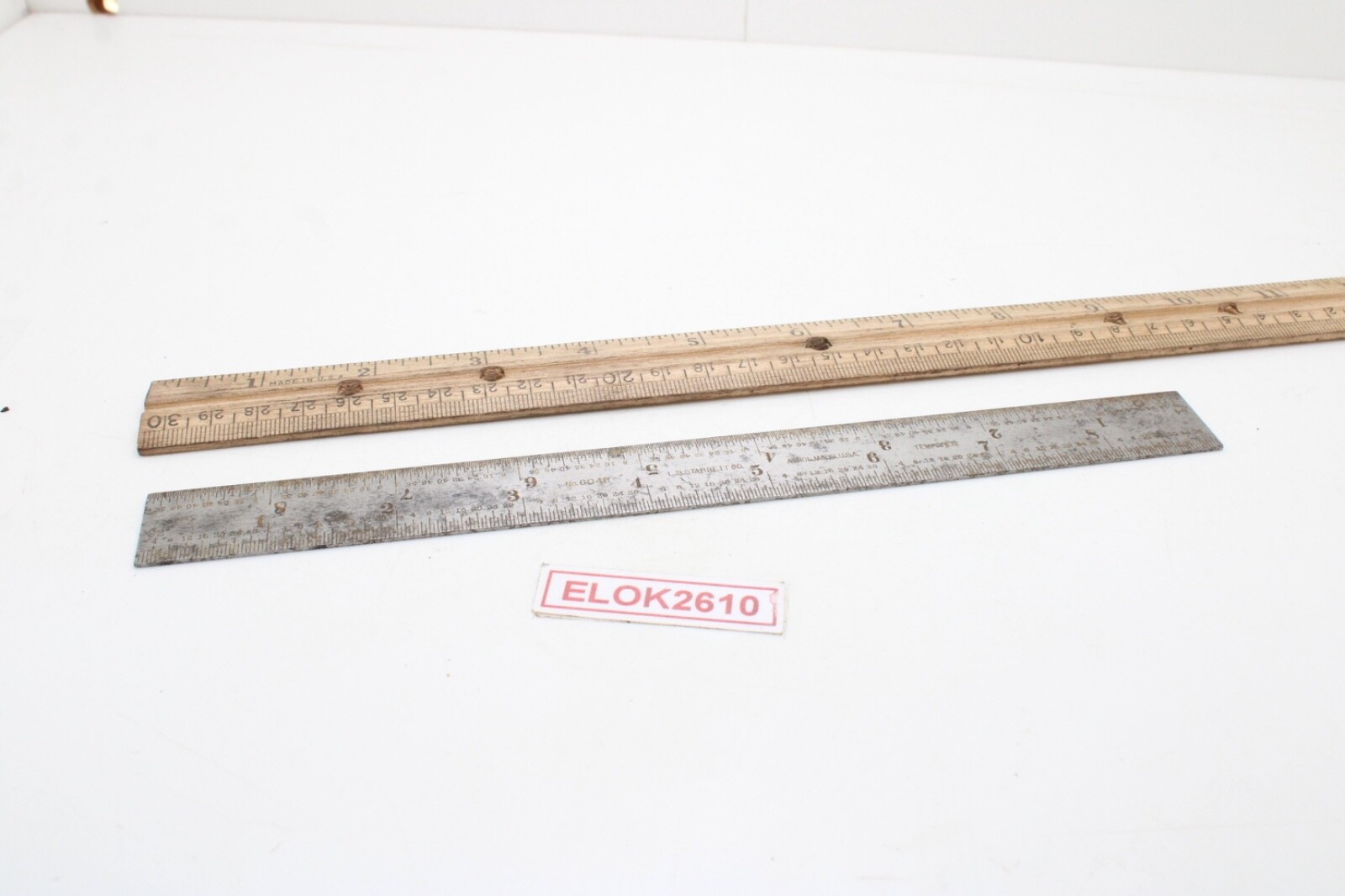 L.S. Starrett Co. 604R 6″ Tempered Ruler Double Side USA