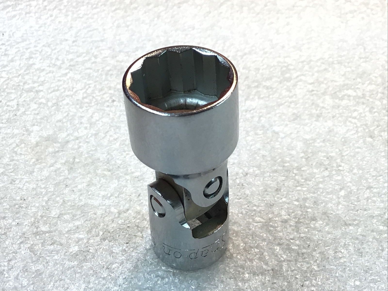 Snap On-#FVU20-5/8”, Chrome, 12Pt., 3/8” Dr., Wobble Socket, Underline Logo-NOS-