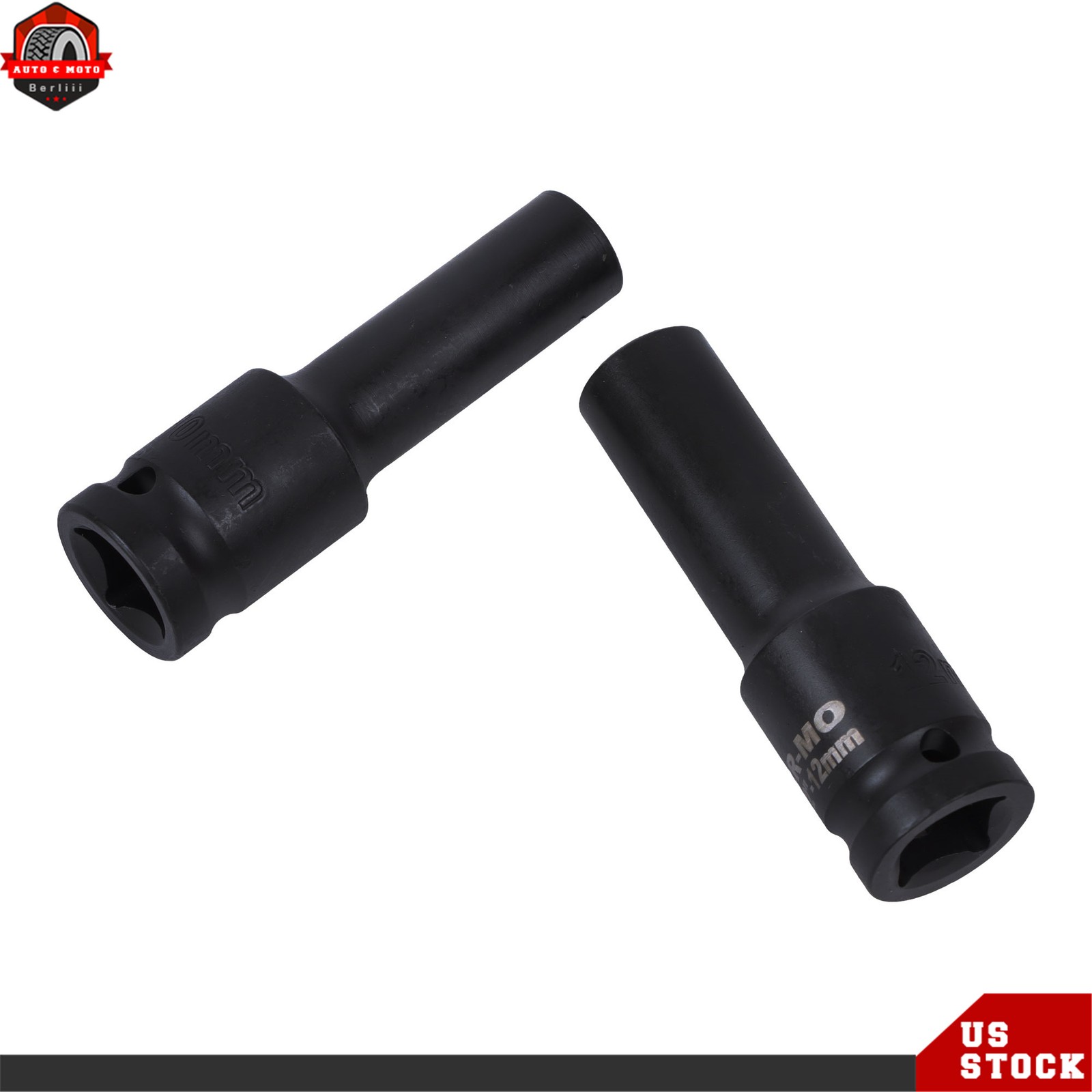 35pcs 1/2″ Inch Deep Impact Socket Set Drive 8-32mm Metric Garage With Case