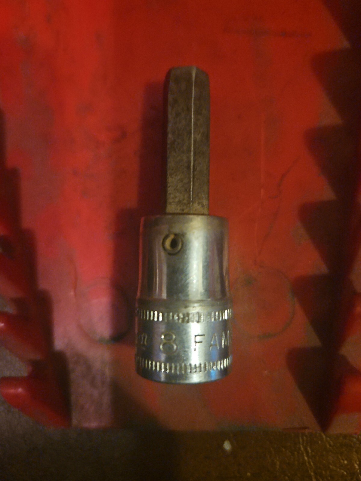 Very rare version Snap On FAM8 3/8″ Dr 8mm Standard Hex Bit Socket Driver