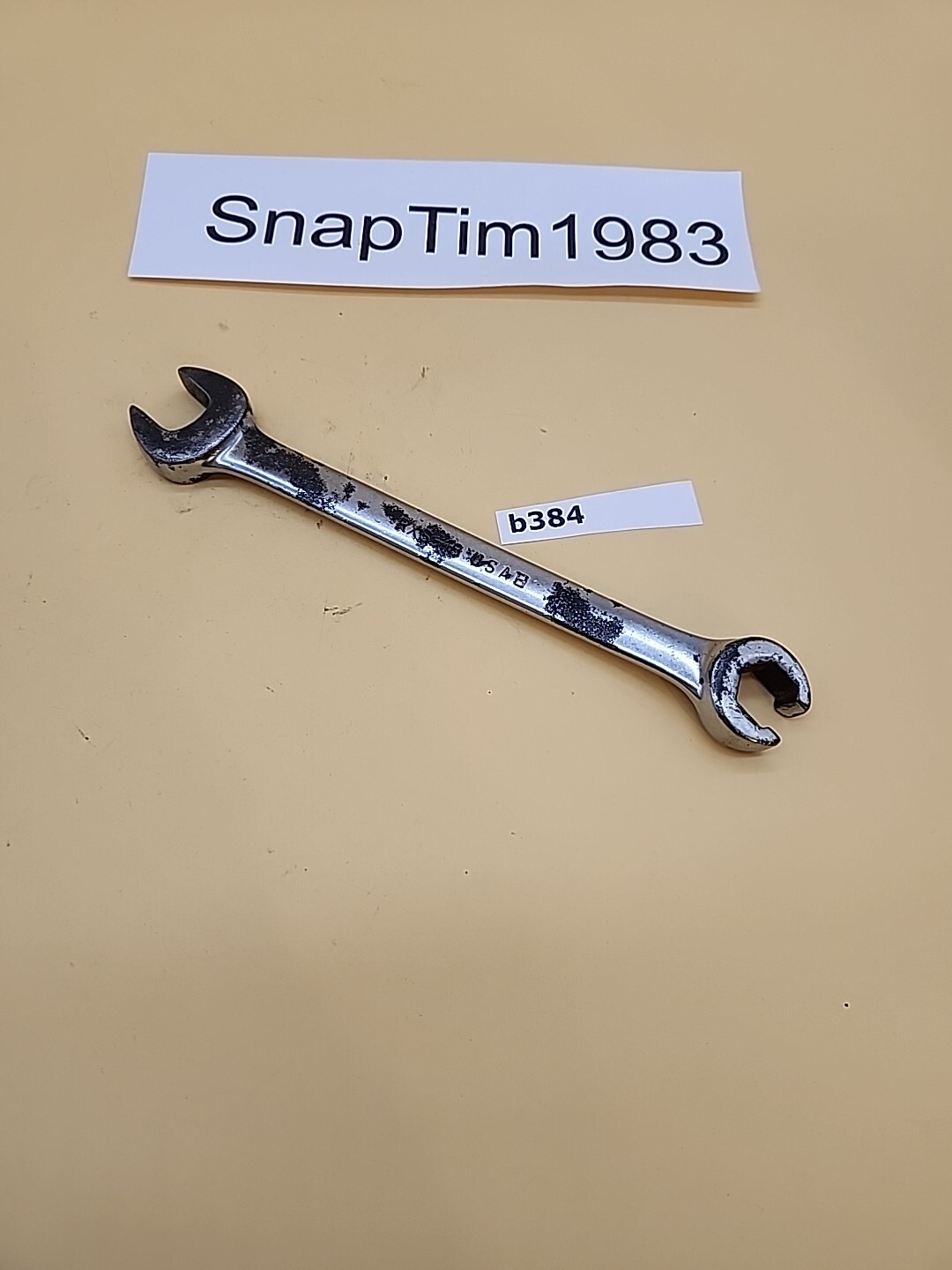 Snap-on Tools RXS18 9/16″ SAE Open End/ Flare Nut Wrench 6 pt USA
