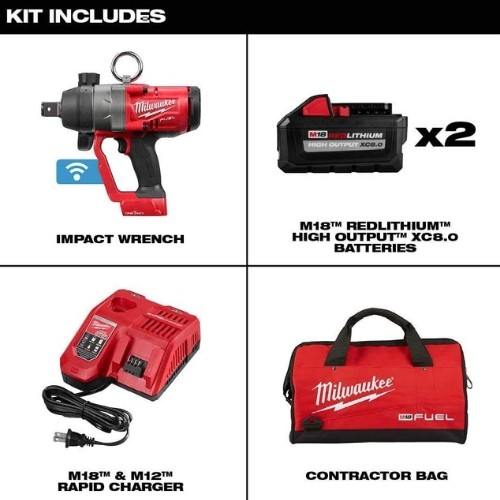 Milwaukee M18 FUEL ONE-KEY 18V Lithium-Ion Cordless 1″ Impact Wrench