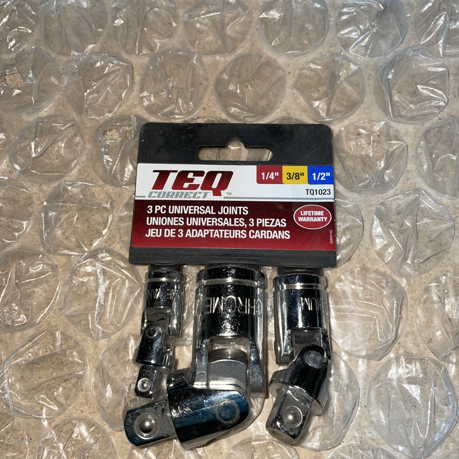 TEQ Correct TQ1023. Universal Joint Set 1/4″, 3/8″, 1/2″