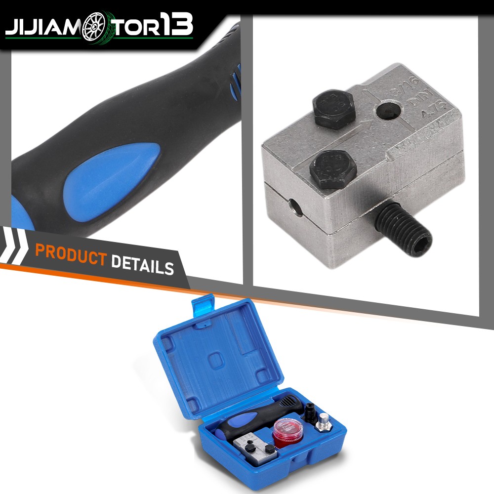 Universal Handheld Car Brake Line Flaring Tool Kit 3/16» Single Flare + Storage