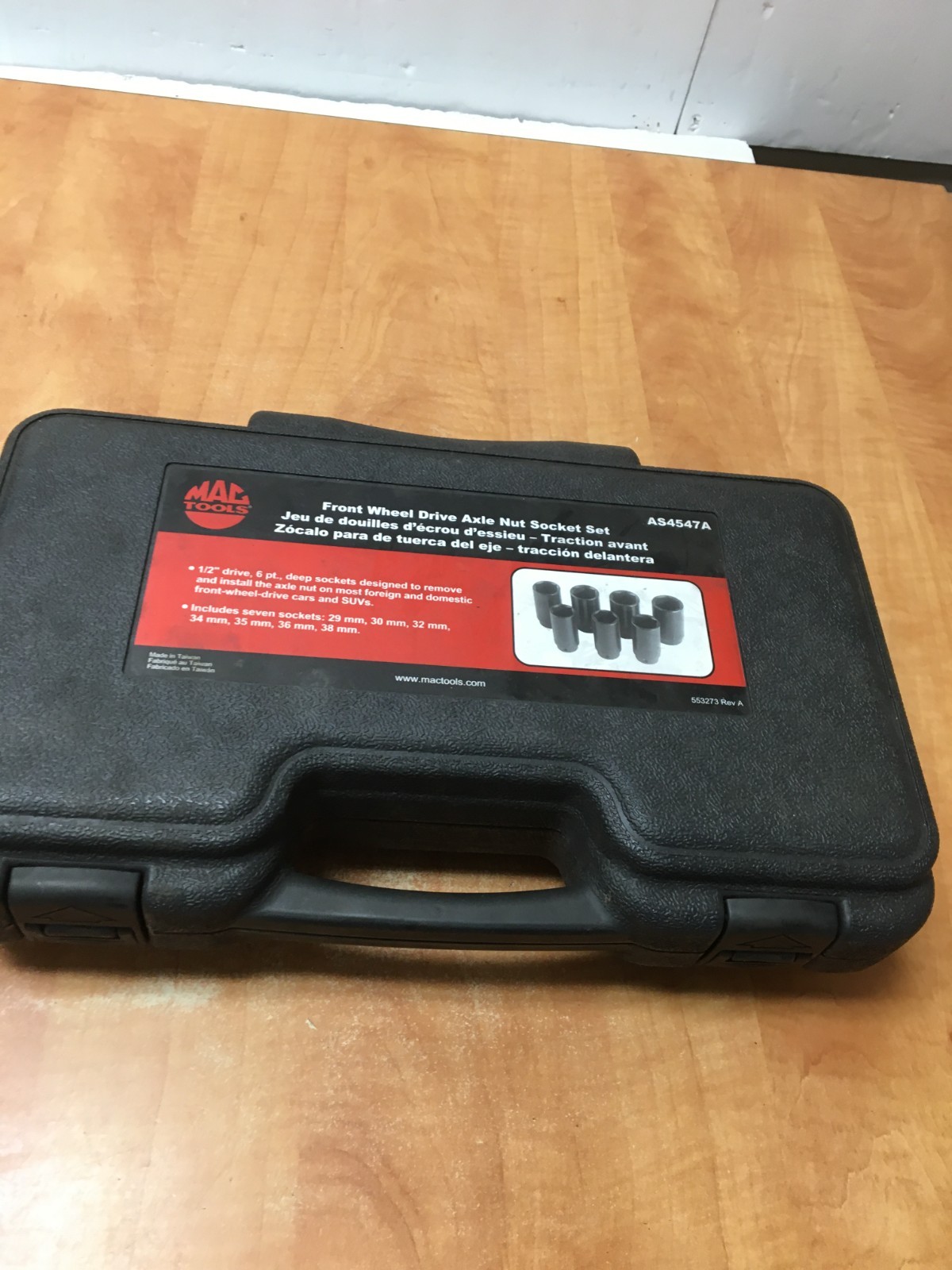 Mac Tools 1/2″ 6pt Axle Nut Metric Socket Set FWD Front Wheel Drive AS4547A