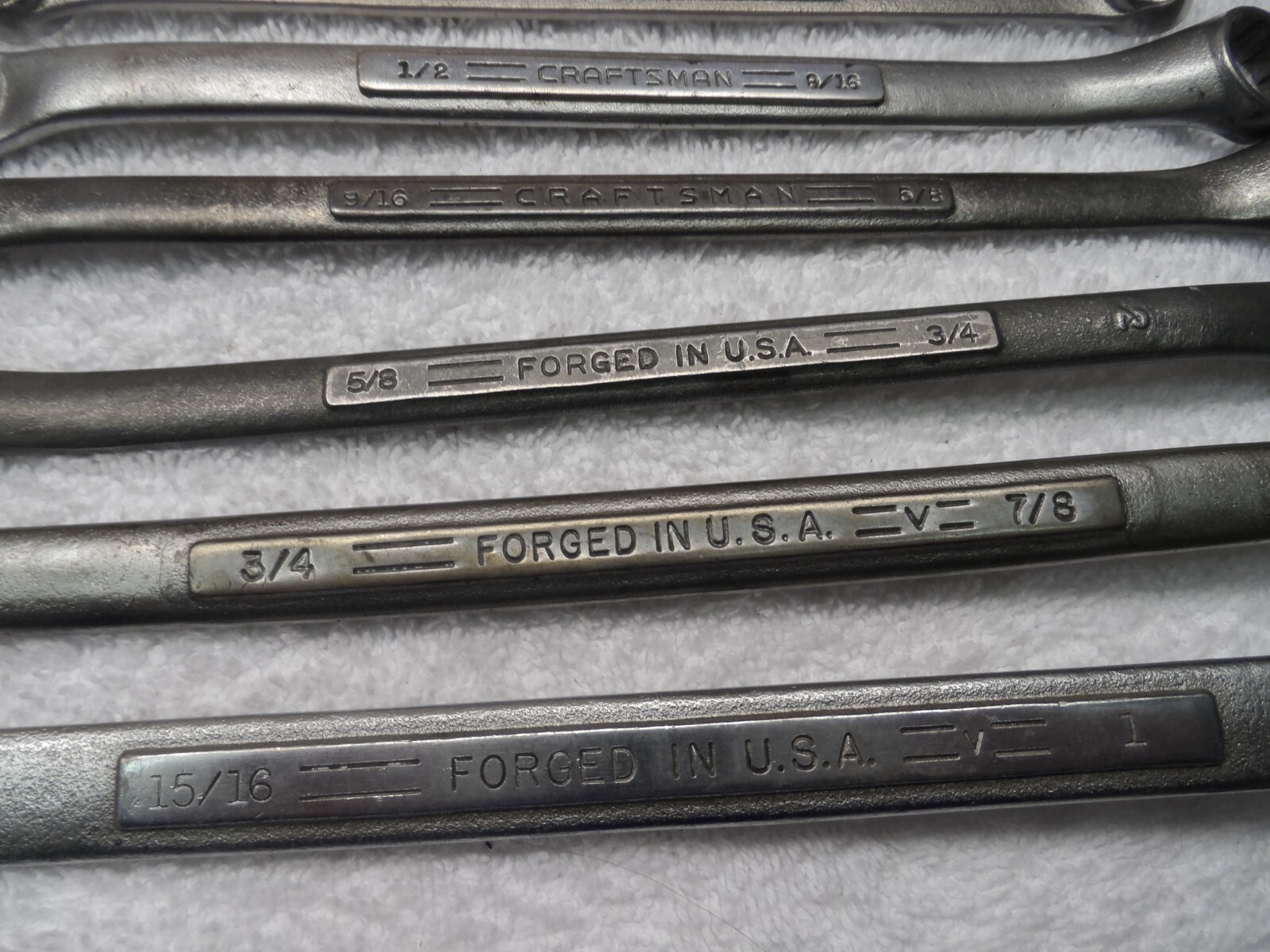 Craftsman SAE Box End Wrench Set, 12pt, USA (3/8″ – 1″), many =V=, 6 pcs
