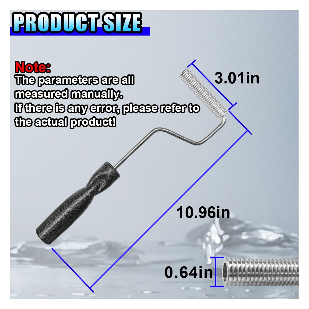 3IN Fiberglass Roller Bubble Paddle Tool, Universal Aluminum Head