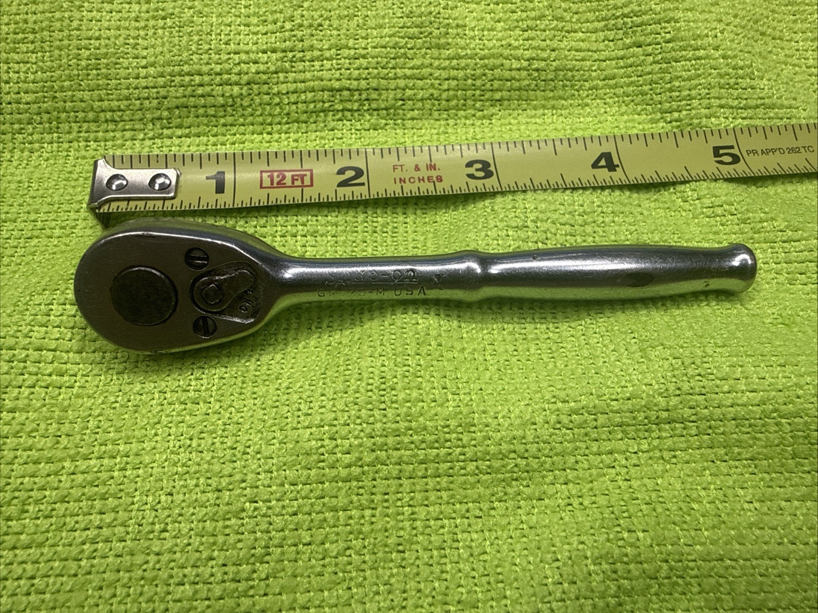 Snap-on Tools USA GM-70-M 1/4″ Drive Midget Ratchet Oil Port vintage good workin