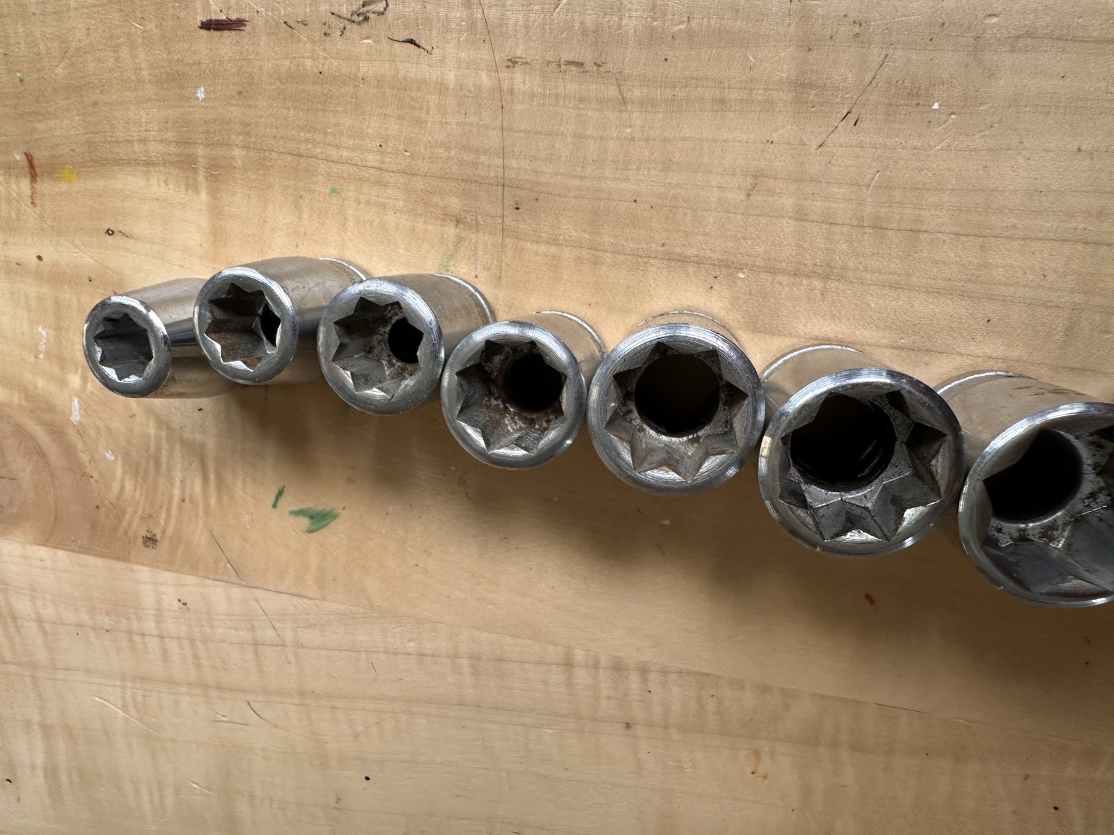 Armstrong Socket Lot 1/2 Inch Drive Double Square 8 Point SAE