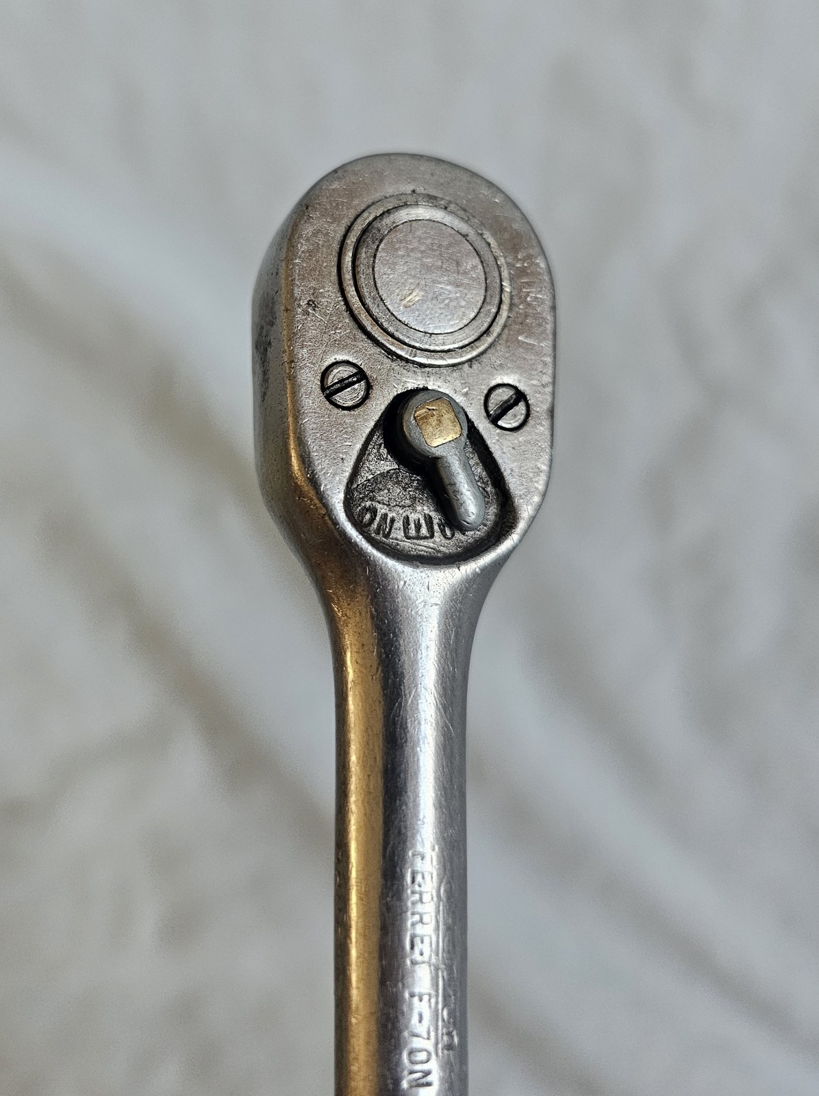 1963 Snap On F-70-N – 3/8” Drive, Chrome, Ferret, Ratchet-USA-Vintage-