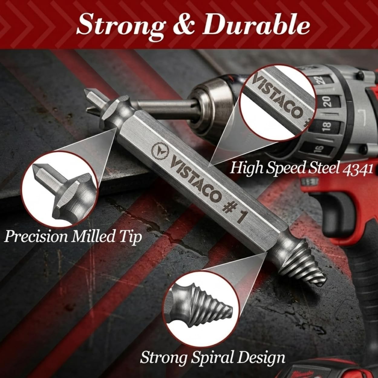 10-Piece Screw Extractor Set: Effortless Extraction for Stripped & Broken Bolts